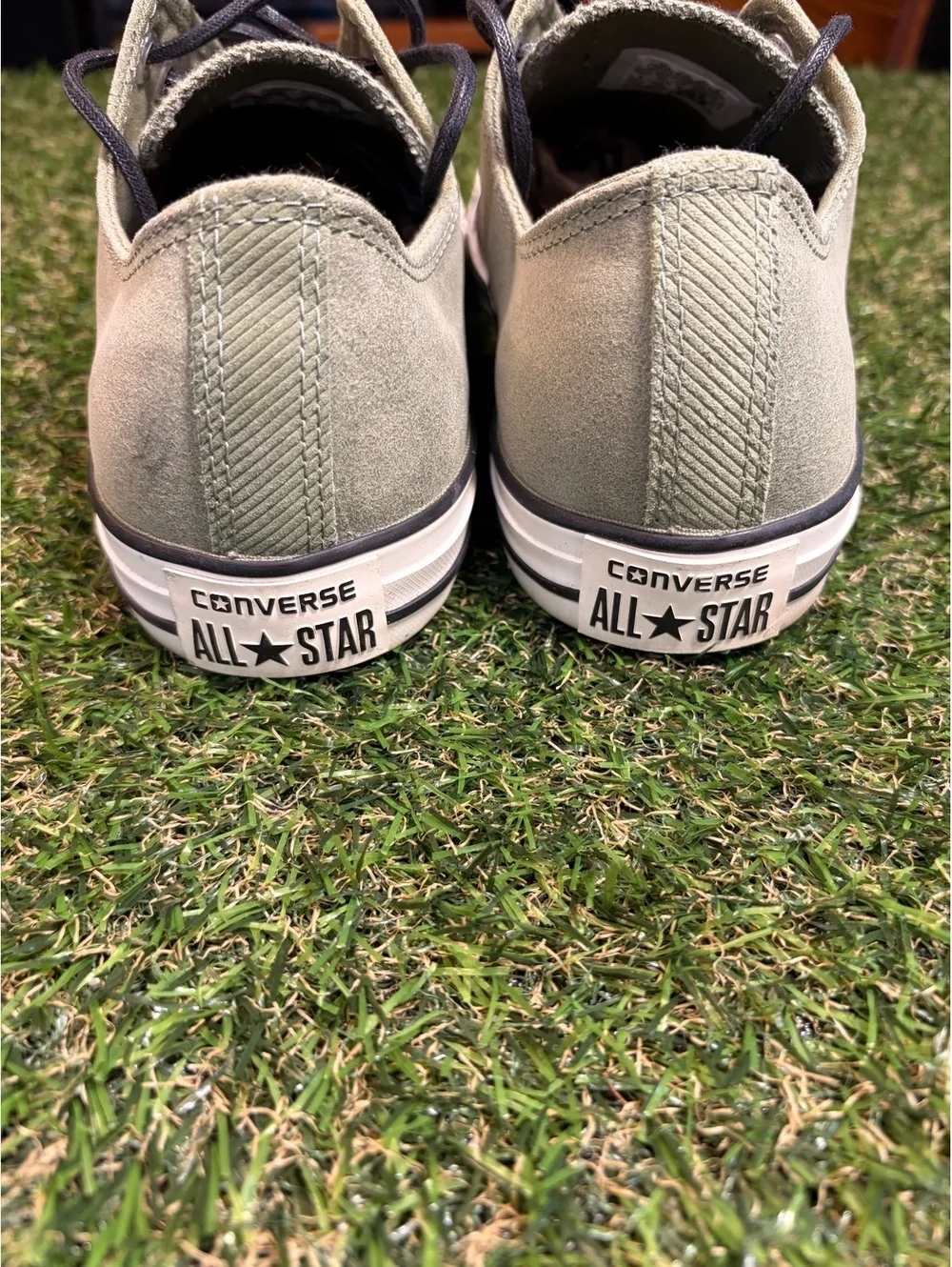 Converse All Star Low Top Sneakers Green Suede Size 9 Men